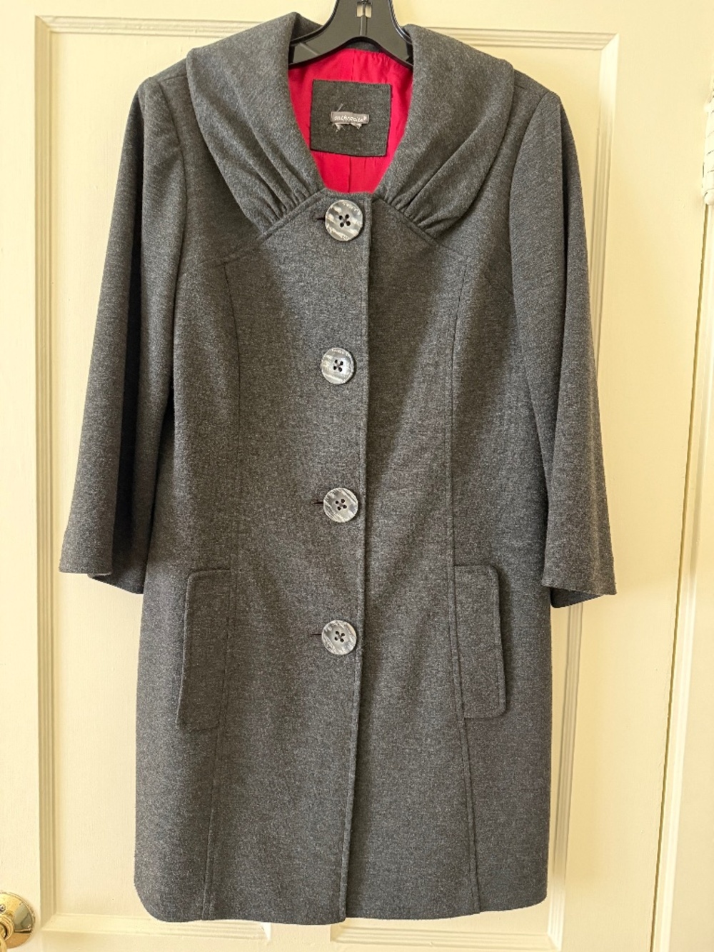 Anthracite Charcoal Gray Tailored Coat